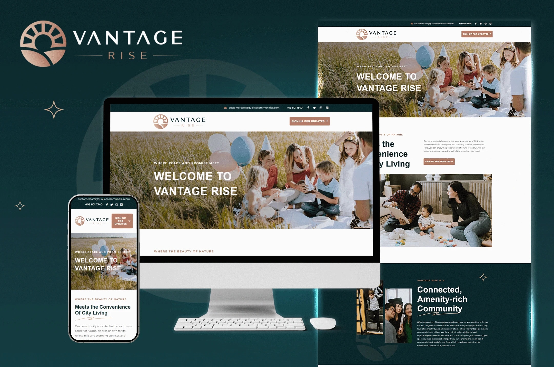 Vantage Rise animated banner for Qualico Communities