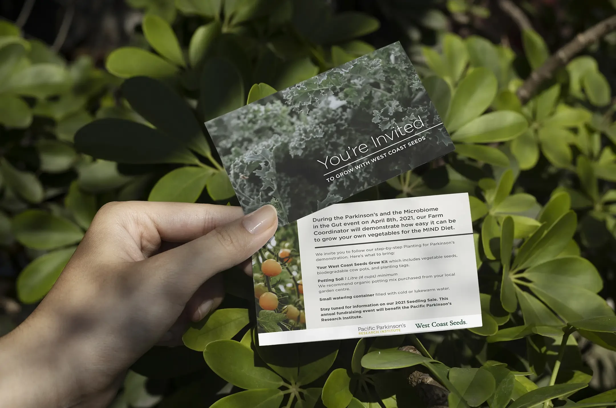 West Coast Seeds invitation card